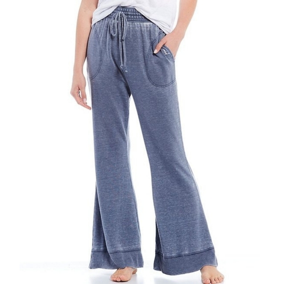 Free People Cozy Cool Girl Lounge Pants Dark Sapphire Blue - Picture 6 of 16
